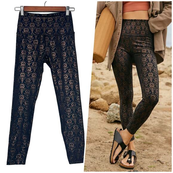 Beyond Yoga | Women | Powershine Bronze High Waist Midi Athletic Leggings | XS - Picture 1 of 10